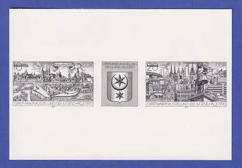 DDR 1990 Briefmarkenausstellung der Jugend Mi.-Nr. 3338-3339 Schwarzdruck **