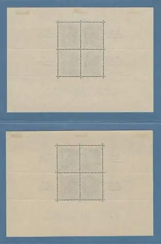 Deutsches Reich 1937 Hitler-Blocks kpl. Garnitur Bl. 7,8,9 und 11 ungebraucht *