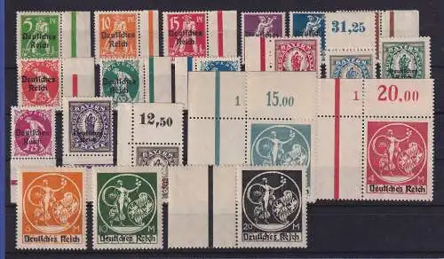 Dt. Reich 1920 Bayernmarken mit Aufdruck Mi-Nr. 119-138 Satz kpl. postfrisch ** 