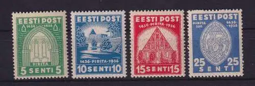 Estland 1936 Kloster in Pirita Mi.-Nr. 120-123 postfrisch ** / MNH 