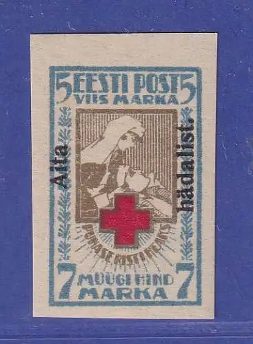 Estland 1923 Rotes Kreuz Mi.-Nr. 47B ungebraucht * / MLH