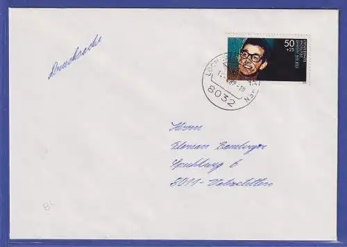 Bund 1988 Buddy Holly Mi.-Nr. 1360 als EF auf Drucksache FDC O LOCHHAM