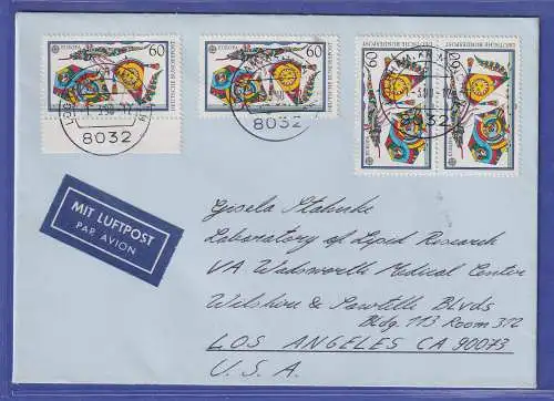 Bund 1989 Kinderspiele Mi.-Nr. 1417 als MEF auf Luftpost-Brief O LOCHHAM