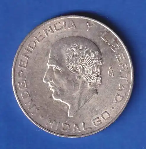 Mexiko Silbermünze 10 Pesos Miguel Hidalgo 1956 vz