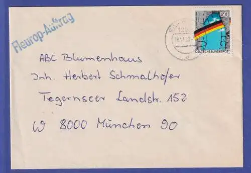 Bund 1990 Mauerfall Mi.-Nr. 1481 als EF auf Brief O SCHÖNOW