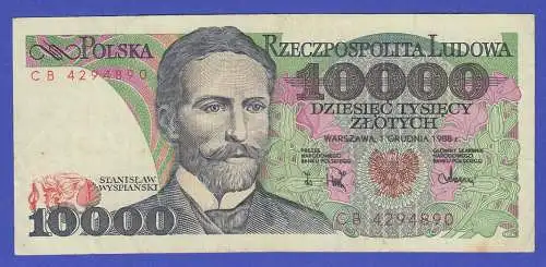 Banknote Polen 1988 10000 Zloty Stanislaw Wyspianski