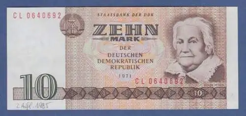 Banknote DDR 10 Mark Clara Zetkin bankfrisch / unzirkuliert !  