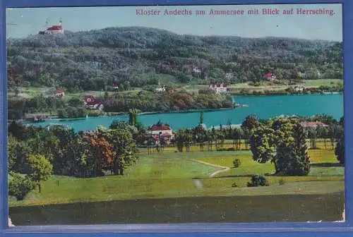 Alte AK Bayern Kloster Andechs am Ammersee, Herrsching , gelaufen