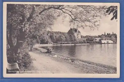 Alte AK Bayern  Herrsching am Ammersee-Seepromenade , gelaufen 1944