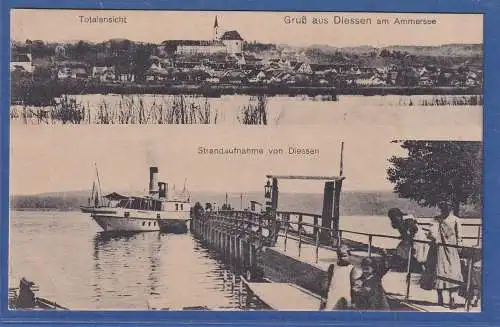 Alte AK Bayern Gruß aus Diessen am Ammersee , gelaufen 1926