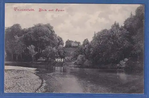 Alte AK Bayern Traunstein Blick auf Sparz , gelaufen 1903