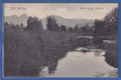 Alte AK Bayern Bad Aibling Partie an der Mangfall , gelaufen 1911