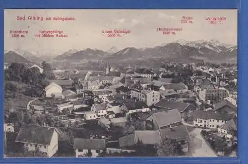 Alte AK Bayern Bad Aibling mit Gebirgskette , gelaufen 1911