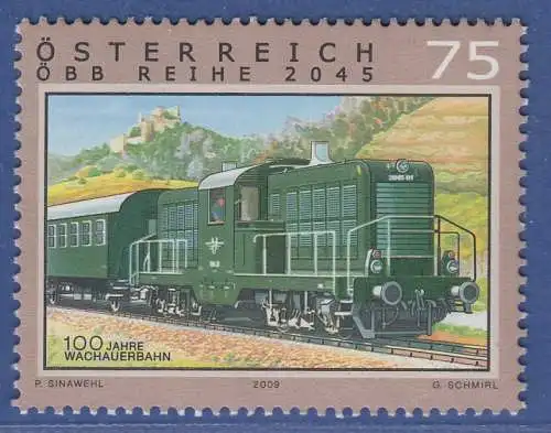 Österreich 2009 Sondermarke Eisenbahnen Wachauerbahn Reihe 2045  Mi.-Nr. 2818