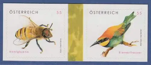 Österreich 2009 Freimarken Tierschutz Honigbiene Bienenfresser  Mi.-Nr. 2819-20