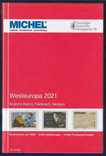 MICHEL Europa-Katalog 2021 Band 3 Westeuropa, Top-Zustand