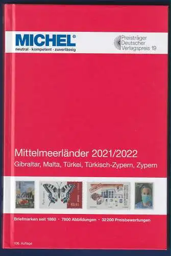 MICHEL Europa-Katalog 2021-22 Band 9 Mittelmeerländer, Top-Zustand