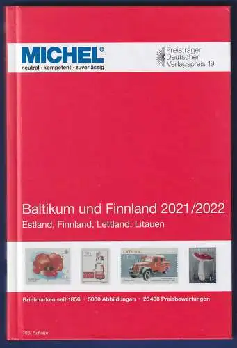 MICHEL Europa-Katalog 2021-22 Band 11 Baltikum und Finnland, Top-Zustand