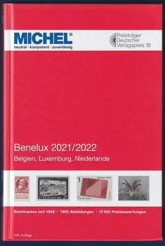 MICHEL Europa-Katalog 2021-22 Band 12 Benelux, Top-Zustand