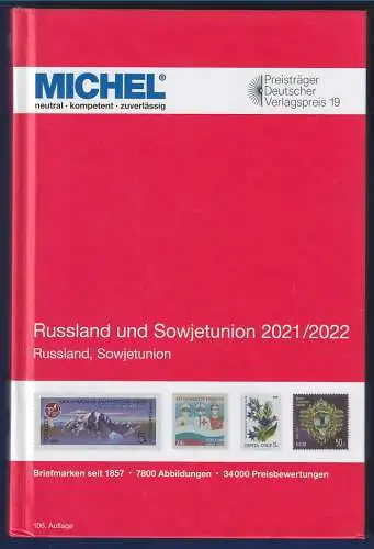 MICHEL Europa-Katalog 2021-22 Band 16 Russland und Sowjetunion, Top-Zustand