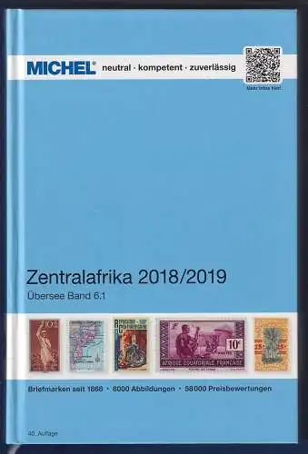 MICHEL Übersee-Katalog 2018/ 19 Band 6.1 Zentralafrika, Top-Zustand