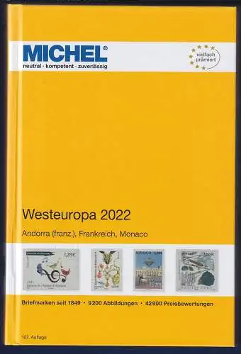 MICHEL Europa-Katalog 2022 Band 3 Westeuropa, Top-Zustand