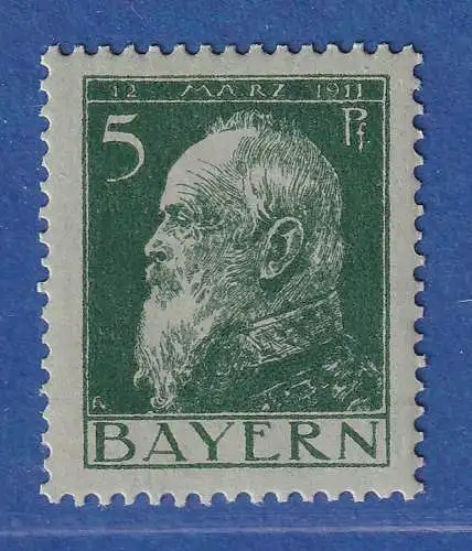 Bayern Prinzregent Luitpold Type I  5-Pfg-Wert Mi.-Nr. 77 I **