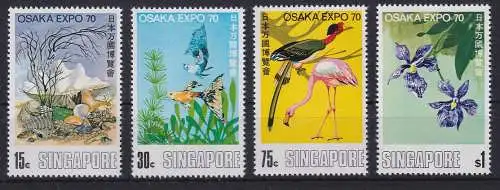 Singapur 1970 Einheimische Pflanzen und Tiere Mi.-Nr. 112-15 postfrisch **