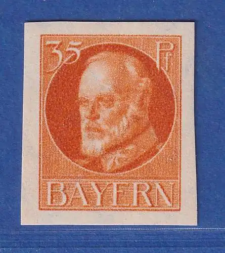 Bayern 1920 Ludwig III. Wert 35Pfg dunkelorange ohne Aufdruck Mi.-Nr. 134B I **