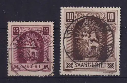 Saargebiet 1925 Madonna von Blieskastel Mi.-Nr. 102-103 Satz O SAARBRÜCKEN