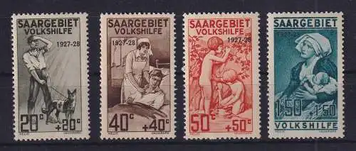 Saargebiet 1927 Volkshilfe Mi.-Nr. 122-125 Satz kpl. postfrisch **