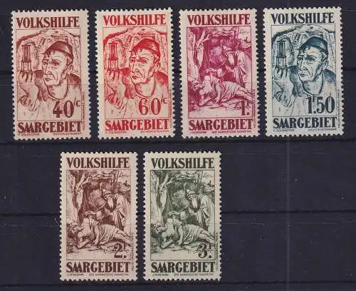 Saargebiet 1931 Volkshilfe Mi.-Nr. 144-149 (ohne Mi.-Nr. 150) postfrisch **