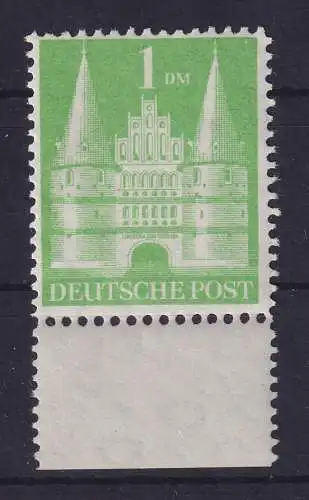 Bizone 1948 Bautenserie Holstentor 1 DM Mi.-Nr. 97aIaYD Unterrandstück **