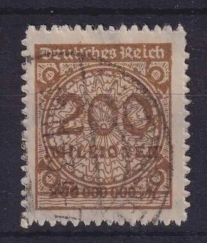 Dt. Reich 1923 Korbdeckel 200 Millionen Mi.-Nr. 323B O gpr. INFLA