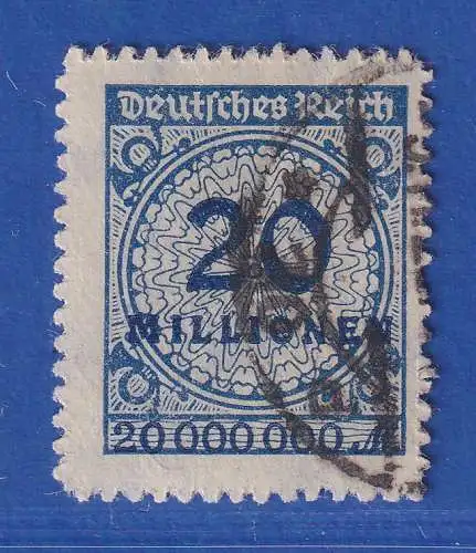 Dt. Reich 1923 Korbdeckel 20 Millionen Mi.-Nr. 319B O gpr. INFLA  