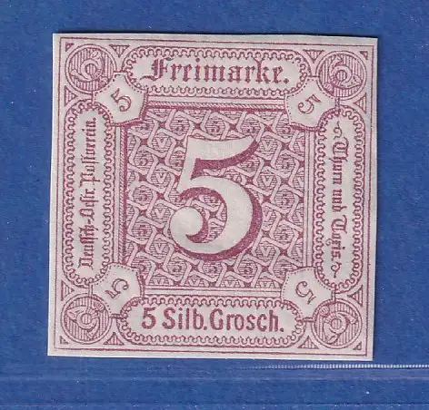 Thurn und Taxis 1859 Freimarke 5 Sgr. braunpurpur Mi.-Nr 18 postfrisch ** 