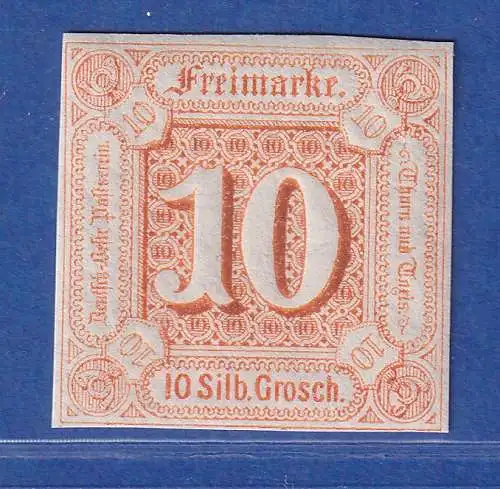 Thurn und Taxis 1859 Freimarke 10 Sgr. orange Mi.-Nr 19 postfrisch ** 