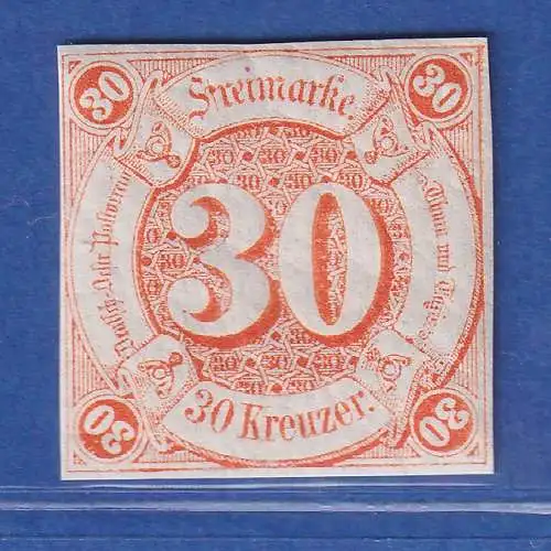 Thurn und Taxis 1859 Freimarke 30 Kr. orange Mi.-Nr 25 postfrisch ** 