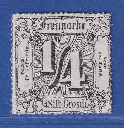 Thurn und Taxis 1865 Freimarke 1/4 Sgr. schwarz Mi.-Nr 35 postfrisch ** 