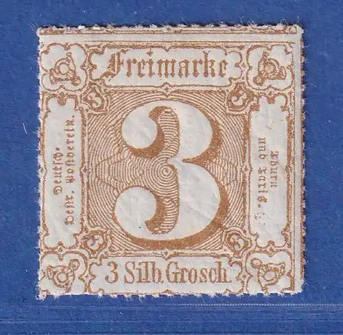 Thurn und Taxis 1865 Freimarke 3 Sgr. braunocker Mi.-Nr 40 postfrisch ** 