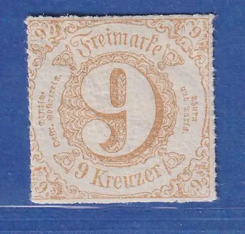 Thurn und Taxis 1865 Freimarke 9 Kr. ockerbraun Mi.-Nr 44 postfrisch ** 