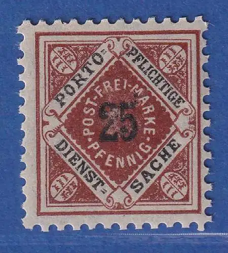 Württemberg 1917 Dienstmarke 25Pfg Mi.-Nr. 130 postfrisch **