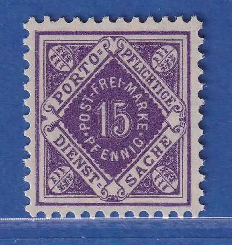 Württemberg 1917 Dienstmarke 15Pfg violett Mi.-Nr. 131 postfrisch **