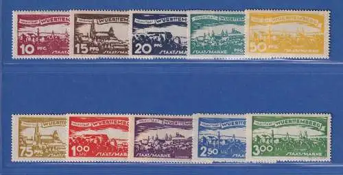 Württemberg 1920 Dienstmarken Ortsansichten Mi.-Nr. 272-281 Satz **