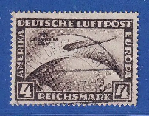 Dt. Reich Zeppelin Südamerikafahrt Mi-Nr.439Y O FRIEDRICHSHAFEN gp. SCHLEGEL BPP