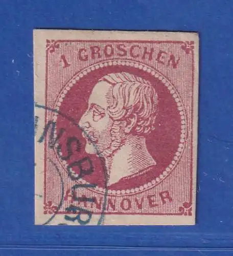 Hannover 1859 König Georg V. 1 Groschen Mi.-Nr. 14c O gpr. JÄSCHKE BPP