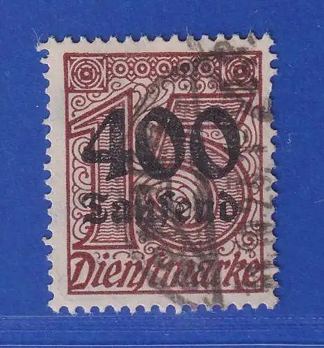 Dt. Reich 1923 Dienstmarke 400 Tausend Mark Mi.-Nr. 94 gestempelt gpr. INFLA