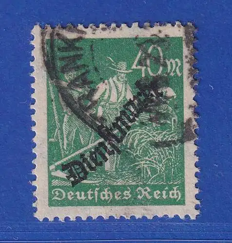 Dt. Reich 1923 Dienstmarke 40 Mark  Mi.-Nr. 77b gestempelt  gpr. INFLA