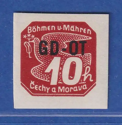 Böhmen und Mähren 1939 Marke für Massen-Geschäftsbriefe GD-OT Mi.-Nr. 51  ** 