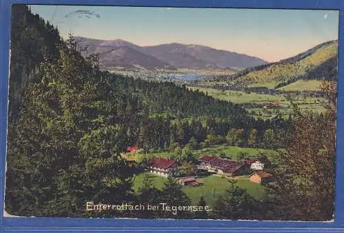 Alte AK Bayern  Enrerrottach bei Tegernsee , gel. 1921.